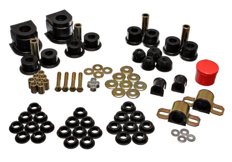 Energy Suspension Hyper-Flex Master Bushing Set for 1989-1991 Mazda RX-7 - Black Polyurethane Control and Sway Bar Bushings