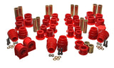 Energy Suspension 4.18120R Hyper-Flex Master Bushing Set for 2000-2004 Ford Excursion 4WD - Red Polyurethane Suspension Components
