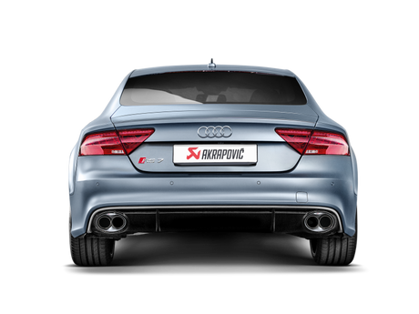 Akrapovic Evolution Line Cat Back Exhaust System for 2014-2017 Audi RS7 Sportback with Titanium Construction and Carbon Tips