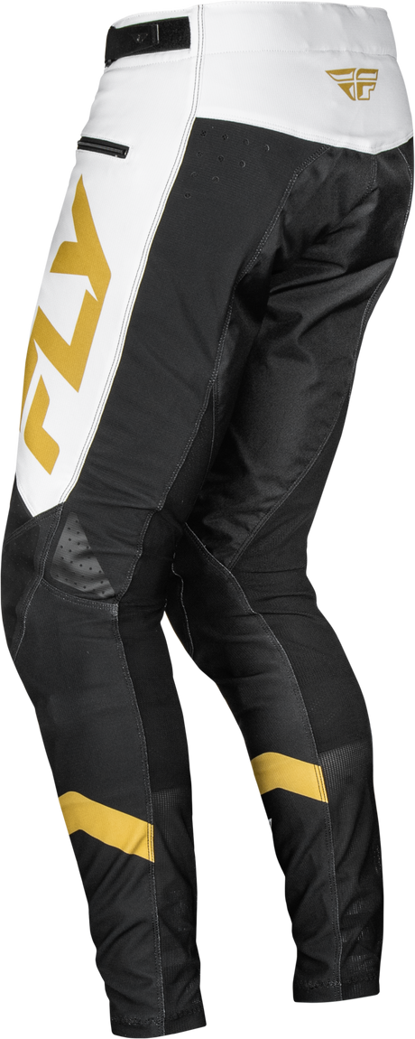 Fly Racing Youth Rayce Bicycle Pants for BMX and MTB - Size 24, White/Black/Gold