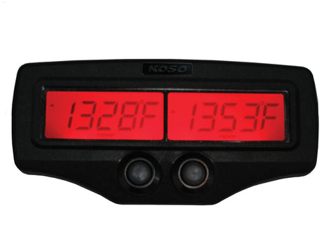 KOSO Dual EGT Gauge Fast Response with Exhaust Temperature Monitoring for Performance Vehicles