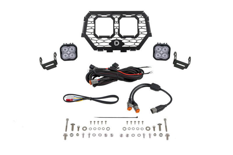 Diode Dynamics 14-18 Polaris RZR XP Stage Series LED Grille Kit - Sport White Fog