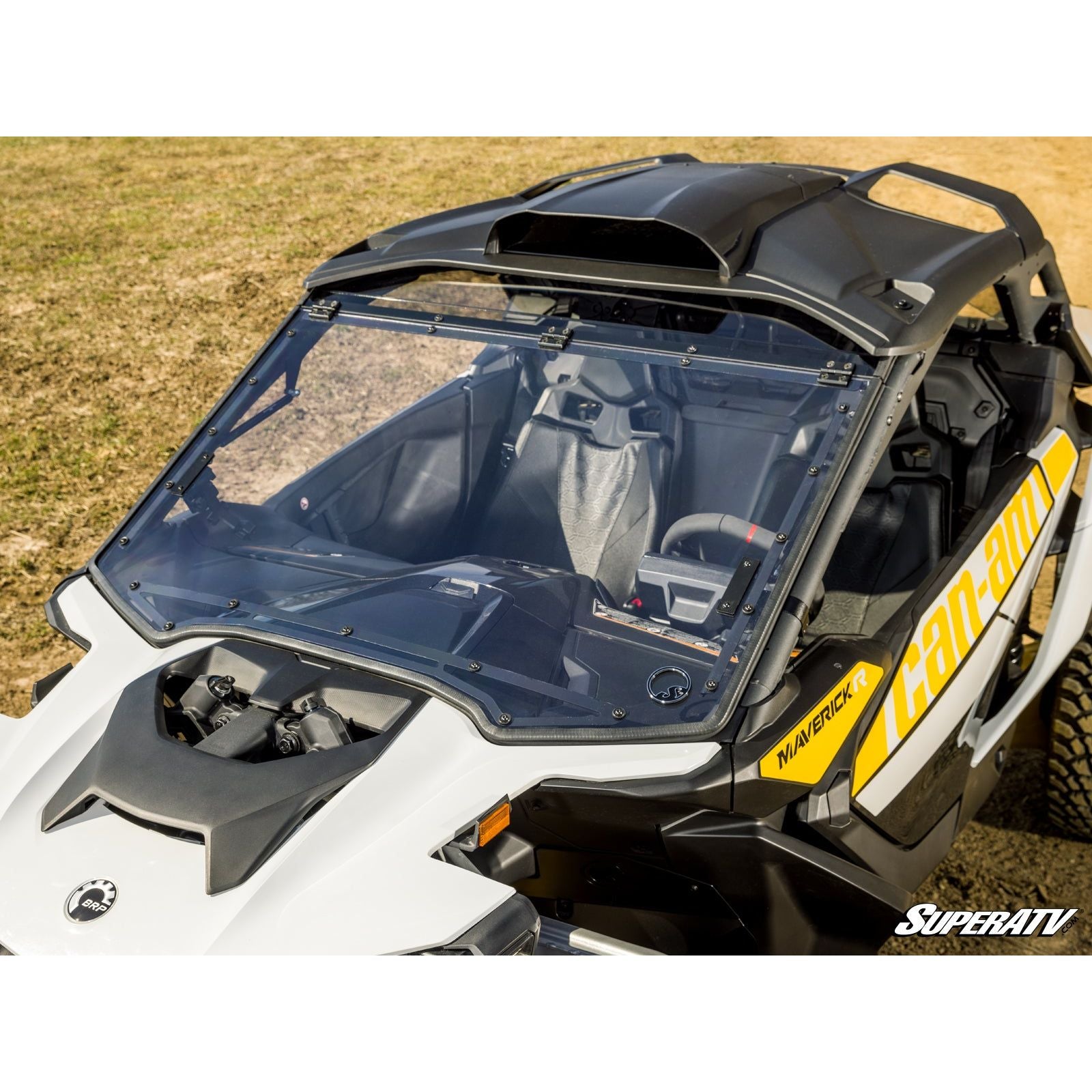 Can Am Maverick R Scratch Resistant Flip Windshield | SuperATV