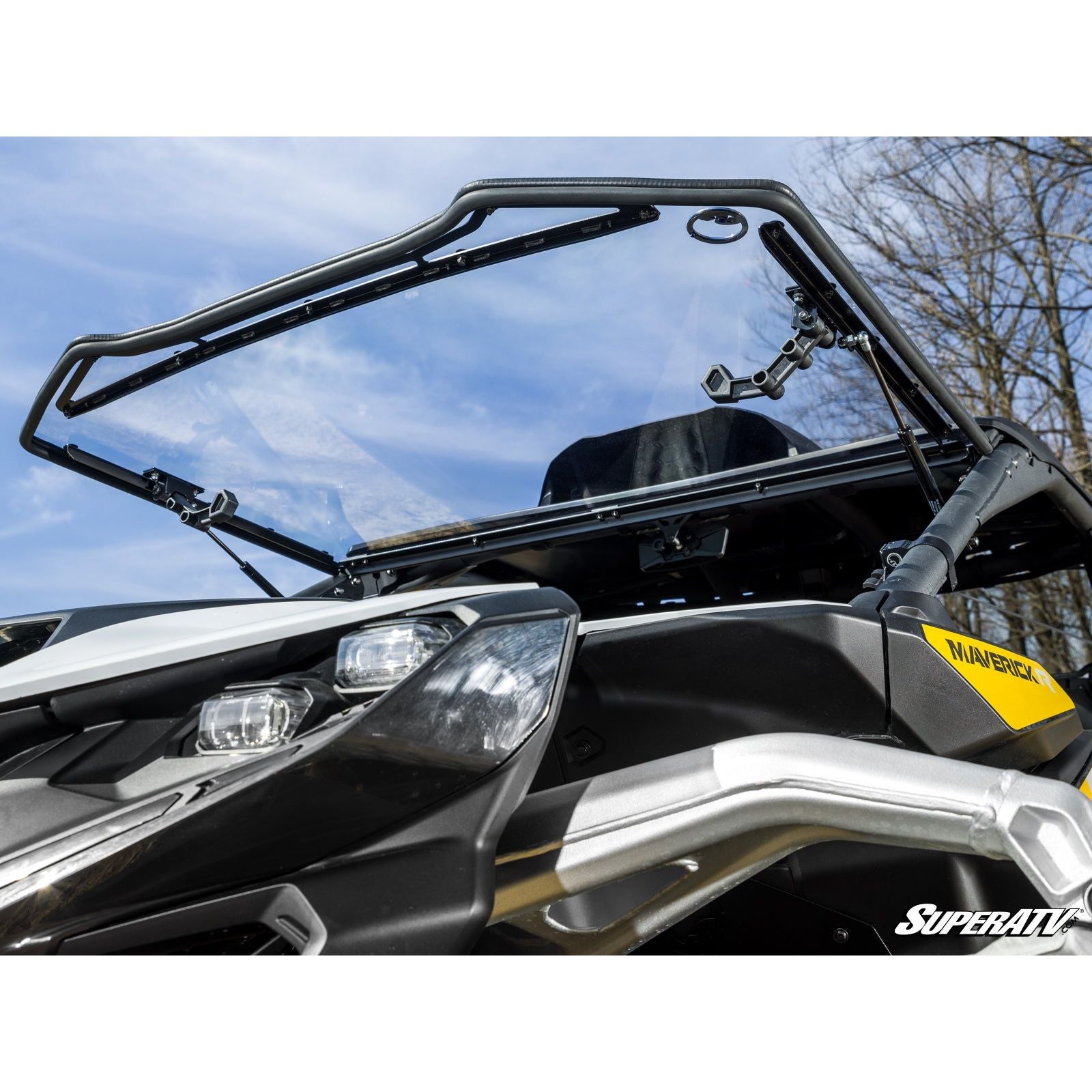 Can Am Maverick R Scratch Resistant Flip Windshield | SuperATV