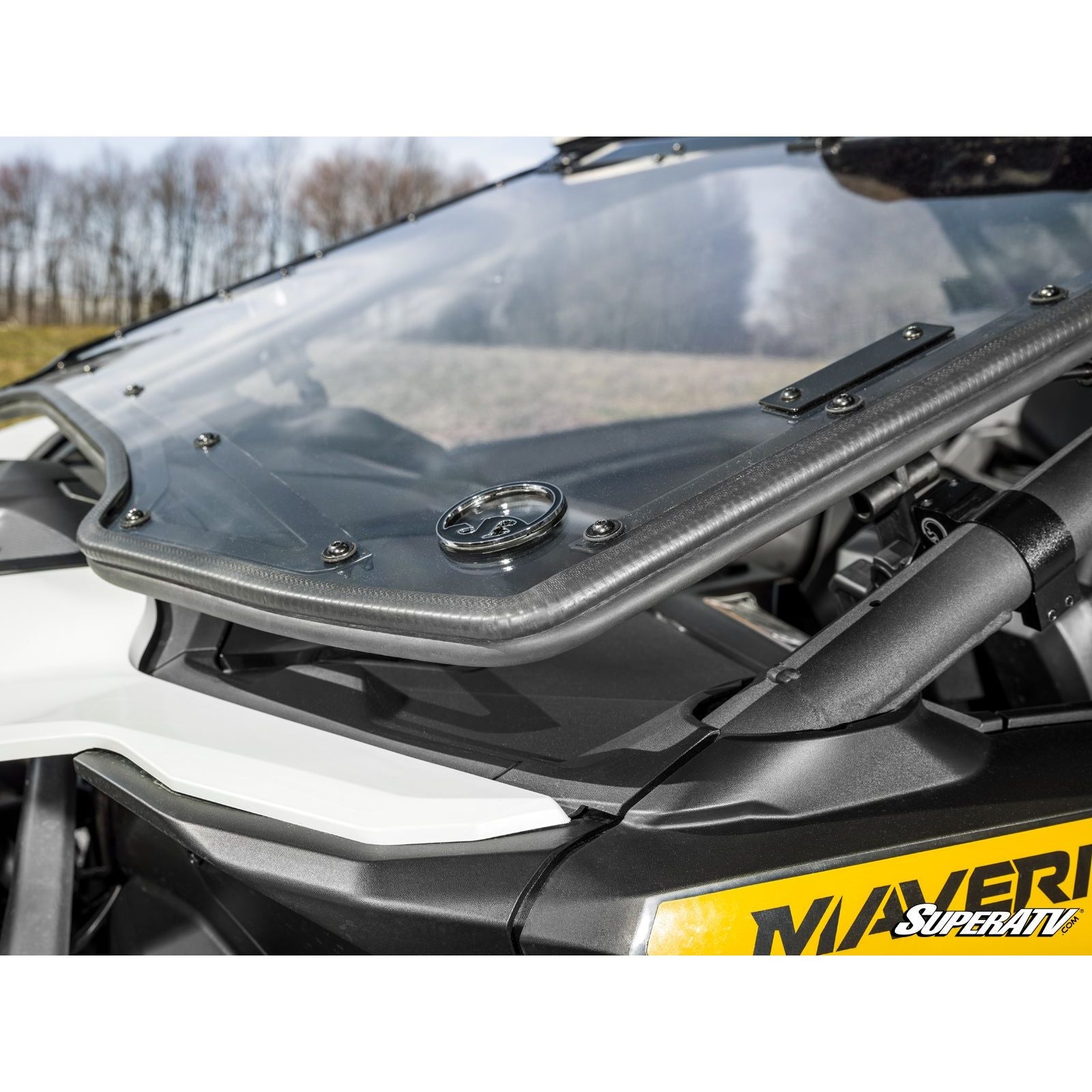 Can Am Maverick R Scratch Resistant Flip Windshield | SuperATV