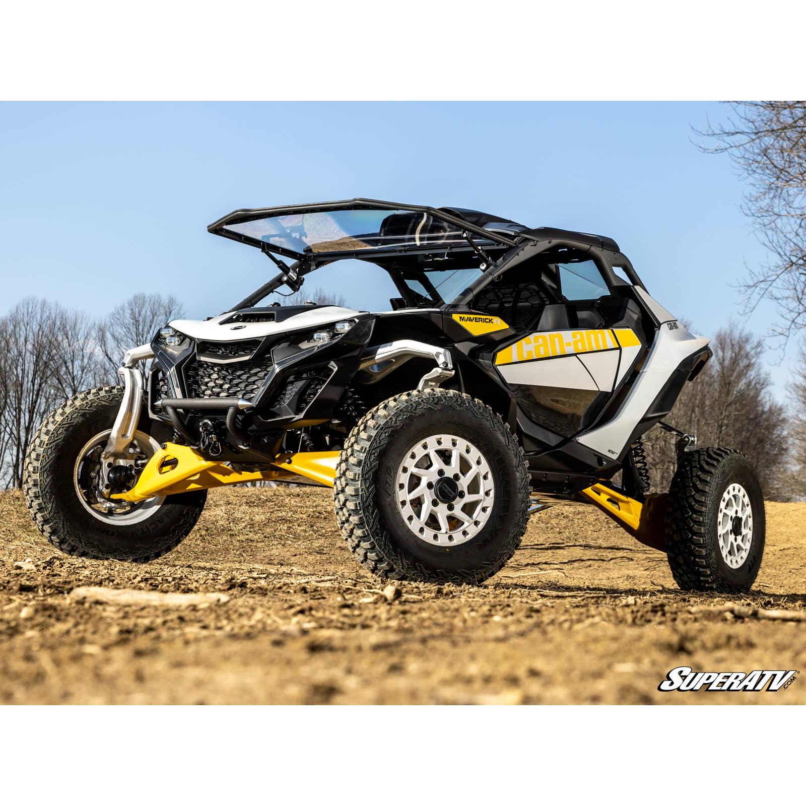 Can Am Maverick R MaxDrive Power Flip Windshield | SuperATV