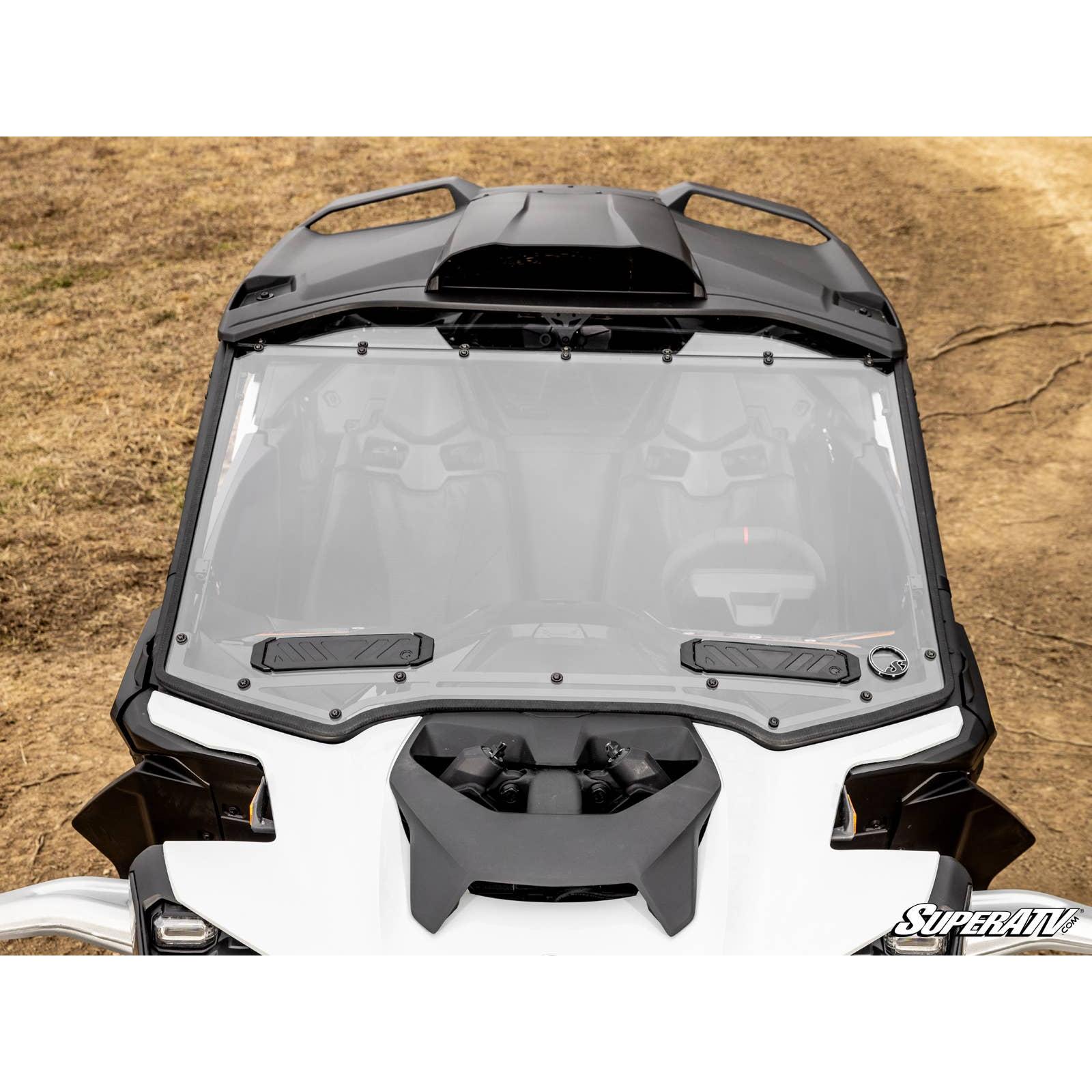 Can Am Maverick R Scratch Resistant Vented Full Windshield | SuperATV