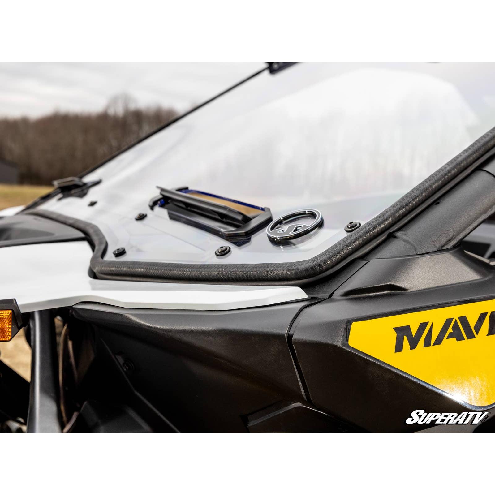 Can Am Maverick R Scratch Resistant Vented Full Windshield | SuperATV