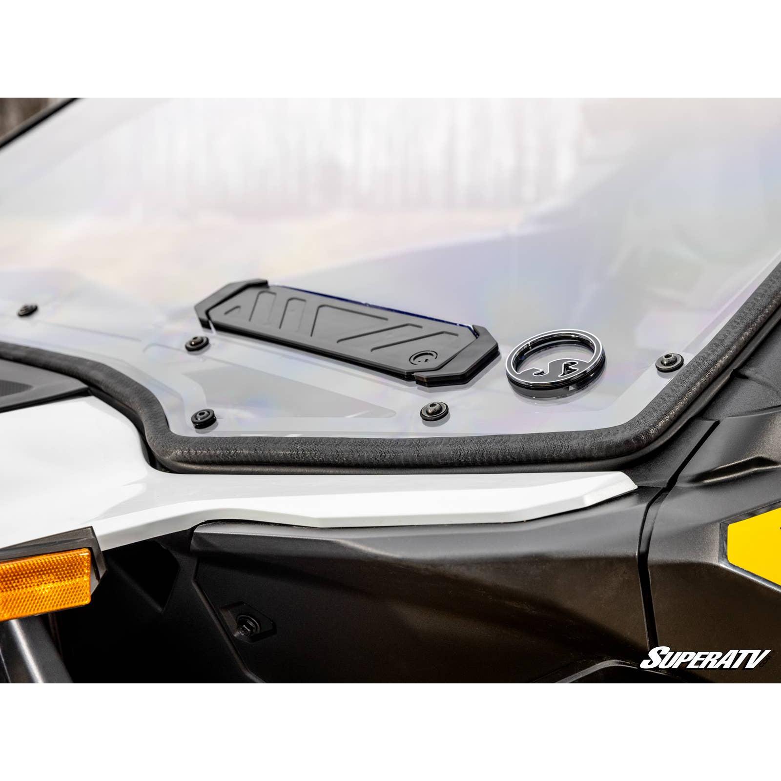 Can Am Maverick R Scratch Resistant Vented Full Windshield | SuperATV