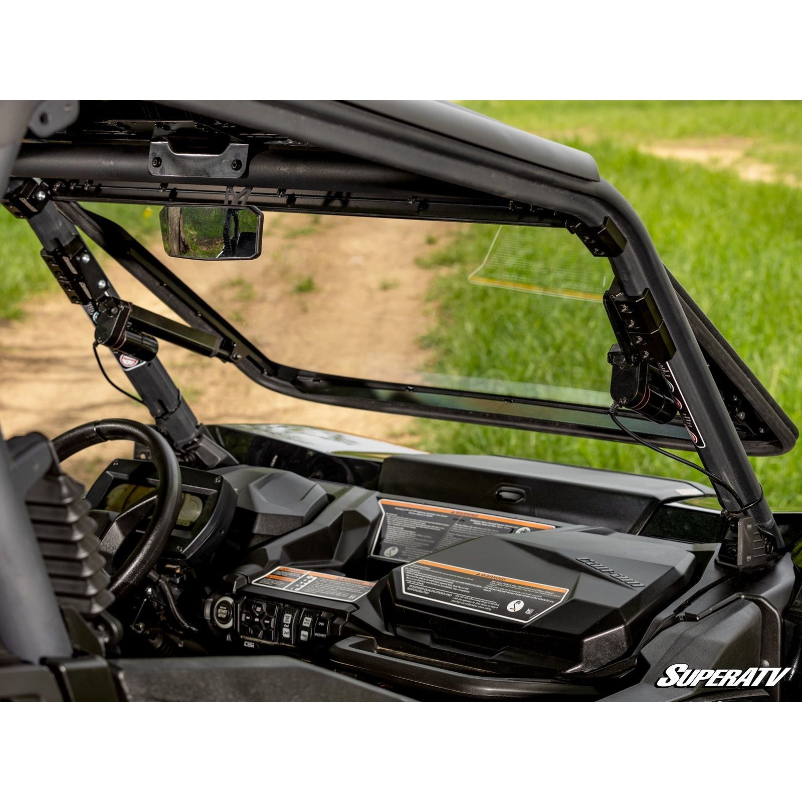 Can Am Maverick Sport MaxDrive Power Flip Windshield | SuperATV