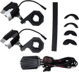 Dual Switchback Led Lights Silver/Blk Wired Remote Pr