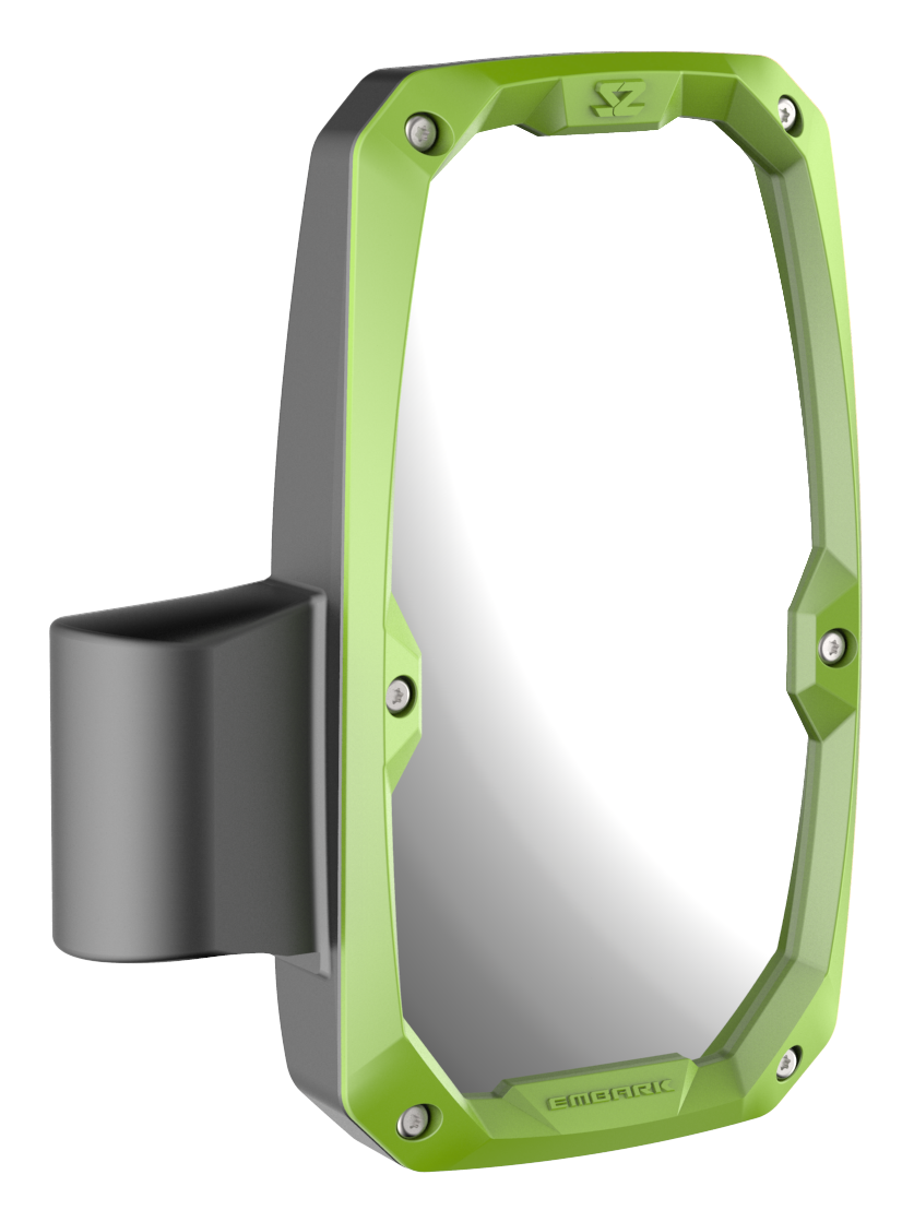 Seizmik Embark Mirror Green Trim Kit for UTVs - Versatile 360° Rotation with Impact-Resistant Housing