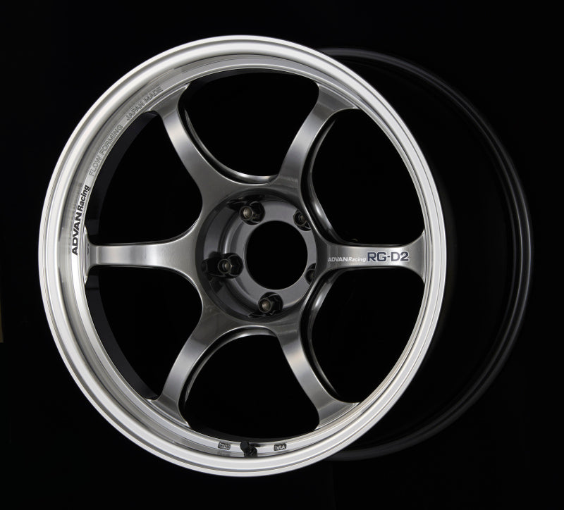 Advan RG-D2 18x9.5 +22 Hyper Black Wheel for Subaru Outback, Mazda 6, Honda Accord, Toyota Camry, Nissan Altima