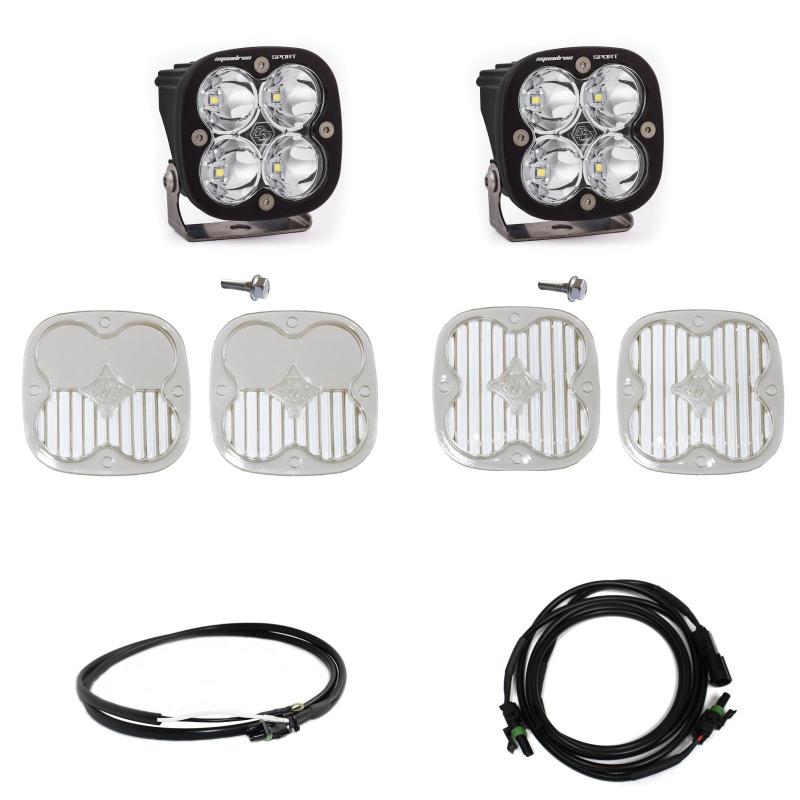 Baja Designs 2021+ Ford Bronco A-Pillar Light Kit Squadron Sport Spot with Upfitter - Enhanced Lighting Solution