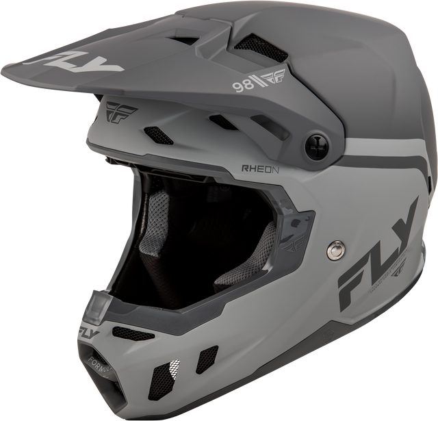 Fly Racing Formula CC Objective Helmet Matte Black/Grey for Motorcycle, ATV, and Off-Road Vehicles