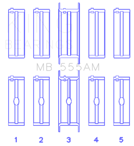 King Engine Bearings Chrysler 350/361/383/403 (Size STD) Main Bearing Set