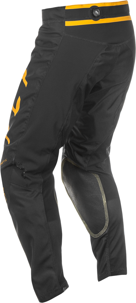 Fly Racing Kinetic Center Pants Black/Gold Size 30 – Motorcycle Riding Gear for Enhanced Comfort and Protection