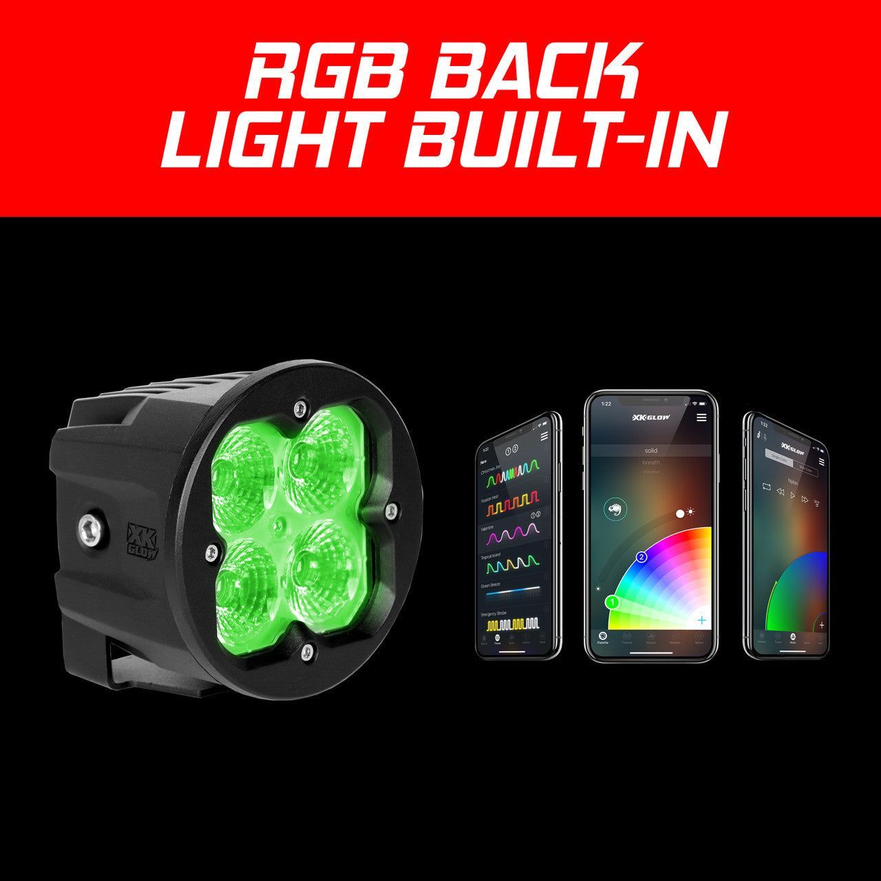 C3 Round RGB Pod Light | XK Glow