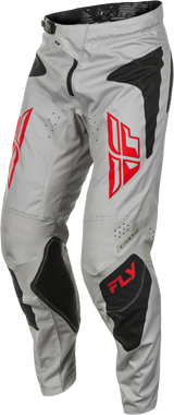 Fly Racing Kinetic Sym Offroad Pants for ATV and Dirt Bike, Size US 34, Light Grey/Red/Black