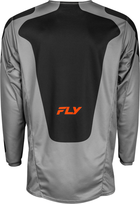 Fly Racing Kinetic Sym Jersey Grey/Orange/Black Small for Motocross and Off-Road Vehicles