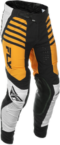 Fly Racing Lite Pants White/Black/Mustard Size 30 – Motocross Riding Gear for Youth and Adults