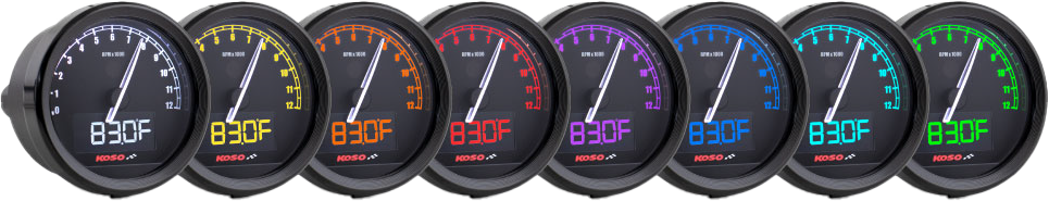 KOSO BA085101 Tnt 05r D60 Tachometer for Yamaha V-Star 650 and Honda Shadow 750