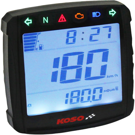 KOSO XR 01S Speedometer with Vehicle Fitment for Honda CRF250L, Yamaha YZ250F, Kawasaki KX250, and Suzuki RMZ250