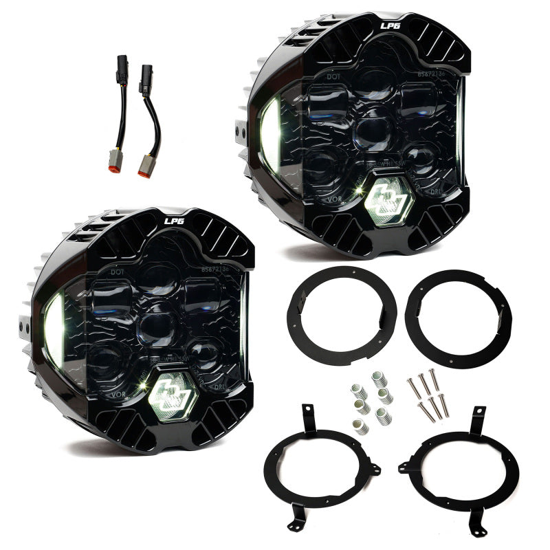 Baja Designs LP6 LED Headlight Kit for Jeep Wrangler JL and Gladiator JT – Clear/White
