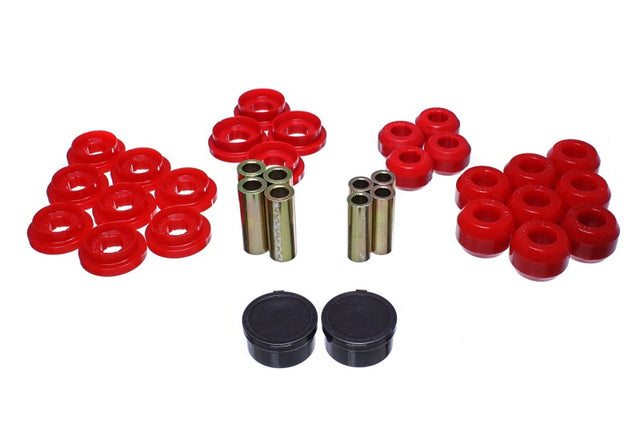 Energy Suspension 8.3133R Front & Rear Red Control Arm Bushing Set for 2000-2002 Toyota 4Runner