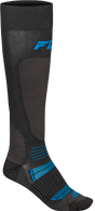 Fly Racing 350-0574L Snow Midweight Wool Sock for ATV and Snowmobile - Grey/Blue Large/X-Large
