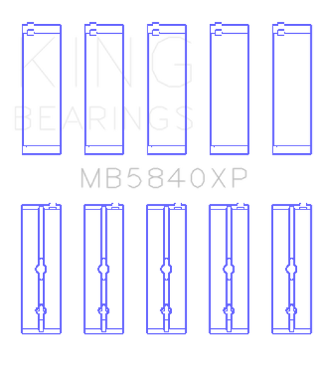 King Chrysler/Dodge Gen 3 Hemi 5.7L/6.1L/6.4L Crankshaft Main Bearing Set (Set of 5) - Size STDX