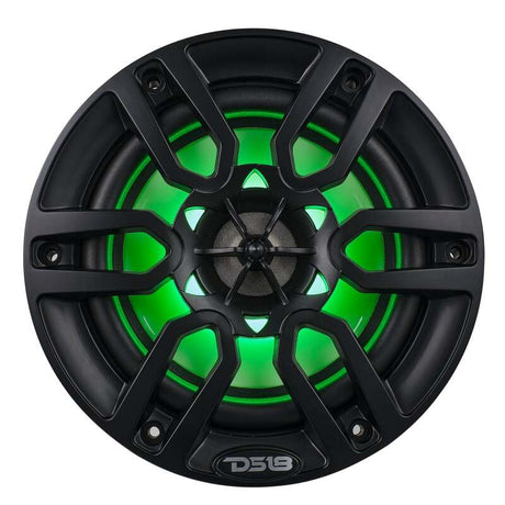 DS18 NXL Series 6.5-inch Coaxial Marine Speakers with RGB LED Lighting – Ideal for Boats and Powersports Vehicles