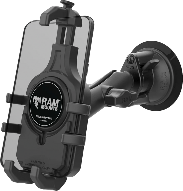 RAM Quick-Grip Pro Suction Cup Phone Mount with MagSafe Compatibility for Vehicles