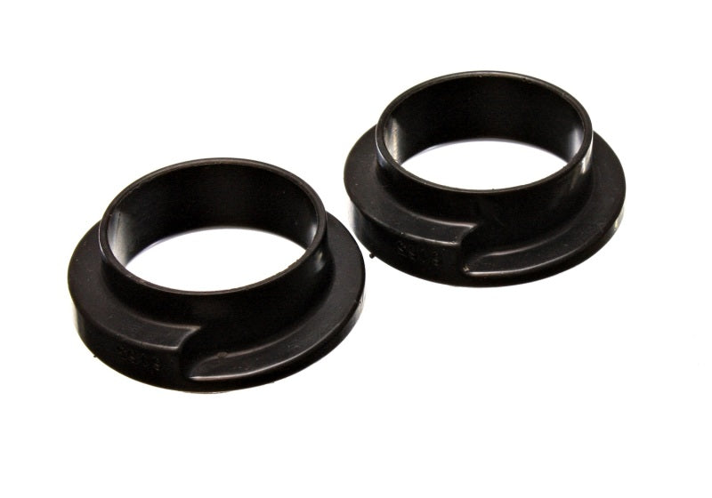 Energy Suspension Coil Spring Isolator Set for Vehicles with 2-3/16 inch ID and 3 inch OD - Black, Part No. 9.6115G