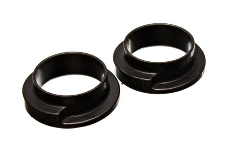 Energy Suspension Coil Spring Isolator Set for Vehicles with 2-3/16 inch ID and 3 inch OD - Black, Part No. 9.6115G