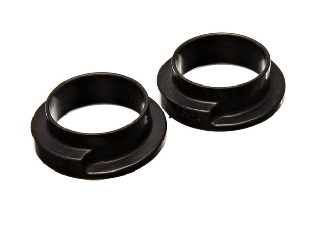 Energy Suspension Coil Spring Isolator Set for Vehicles with 2-3/16 inch ID and 3 inch OD - Black, Part No. 9.6115G
