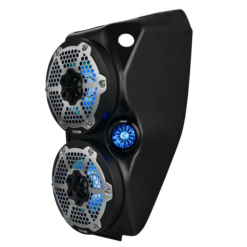 DS18 SLG-WFCC66 Center Console Enclosure for 2015+ Polaris Slingshot with Space for Two 6.5-Inch Waterproof Speakers and High-Power RGB Tweeters