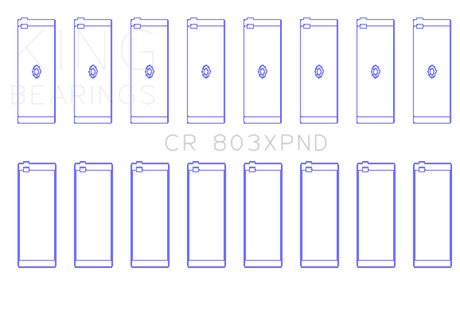 King Engine Bearings Chevrolet SBC 265Ci 283Ci 327Ci (Size STDX) Connecting Rod Bearing Set