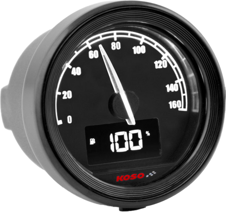 KOSO Tnt 05s D48 Speedometer with Multi-Function Display for Kawasaki Ninja 300, ZX-6R, and Z1000 (Part BA086001)