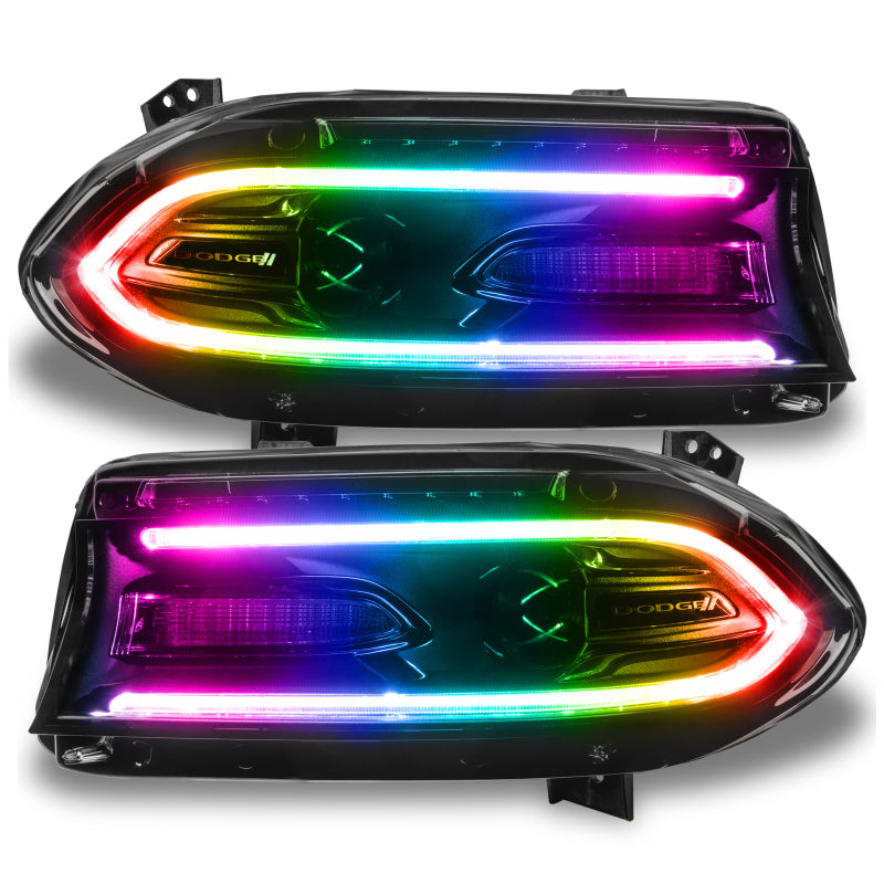 Oracle 15-21 Dodge Charger RGB+W DRL Headlight DRL Kit - ColorSHIFT w/ Simple Controller