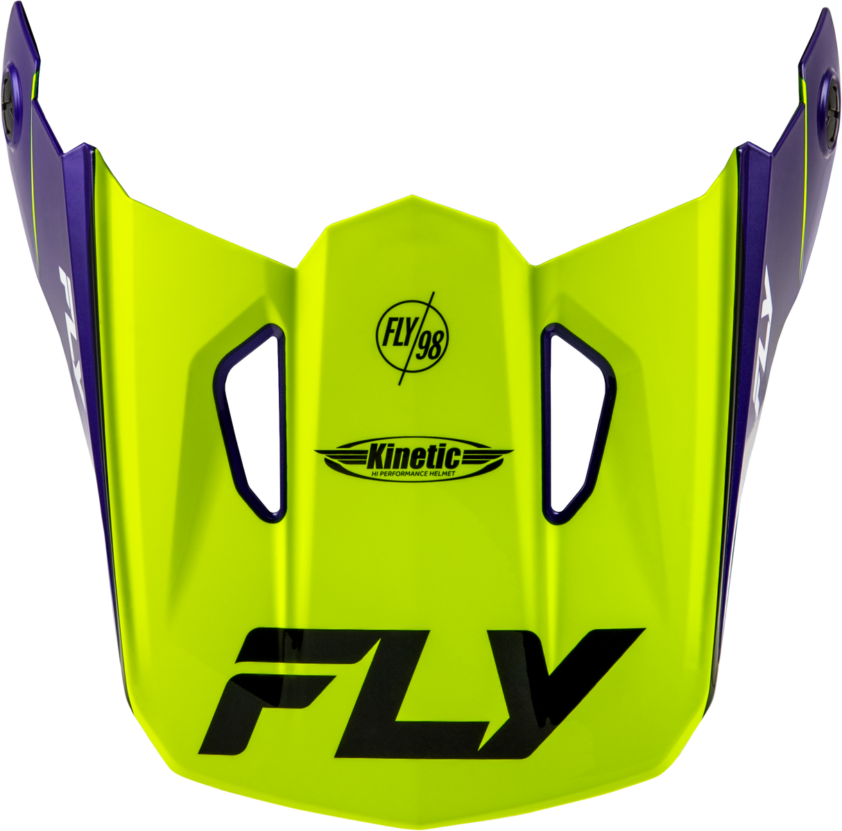 Fly Racing Kinetic Rally Helmet Visor Hi Vis/Blue/Black XL/2X - Motorcycle Off-Road Helmet Accessory