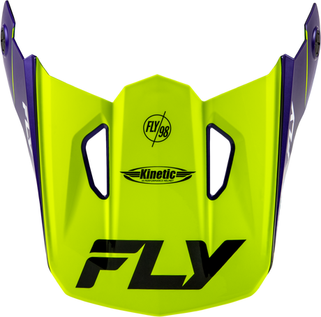 Fly Racing Kinetic Rally Helmet Visor Hi Vis/Blue/Black XL/2X - Motorcycle Off-Road Helmet Accessory