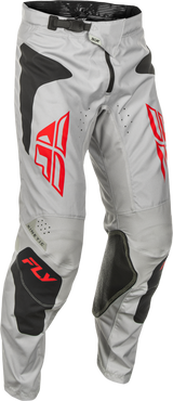 Fly Racing Kinetic Sym Offroad Pants for ATV and Dirt Bike, Size US 34, Light Grey/Red/Black
