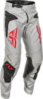 Fly Racing Kinetic Sym Offroad Pants for ATV and Dirt Bike, Size US 34, Light Grey/Red/Black