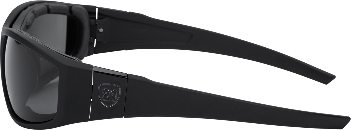 Highway 21 Flatside Hybrid Goggle Black for Motorcycle Riders with Impact-Resistant Frame and Polarized Lenses