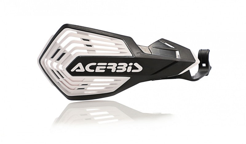 Acerbis K-Future Handguard for Yamaha, Kawasaki, Suzuki, and Fantic Motorcycles - Black/White (Part Number 2895631007)