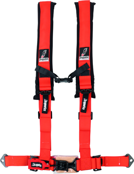 DragonFire Racing H-Style 4-Point Harness with 2-Inch Buckle - Orange for UTVs
