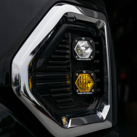 Baja Designs 19+ GMC Sierra 1500 S1 Fog Pocket Mount Kit Clear Spot and Amber Wide Cornering
