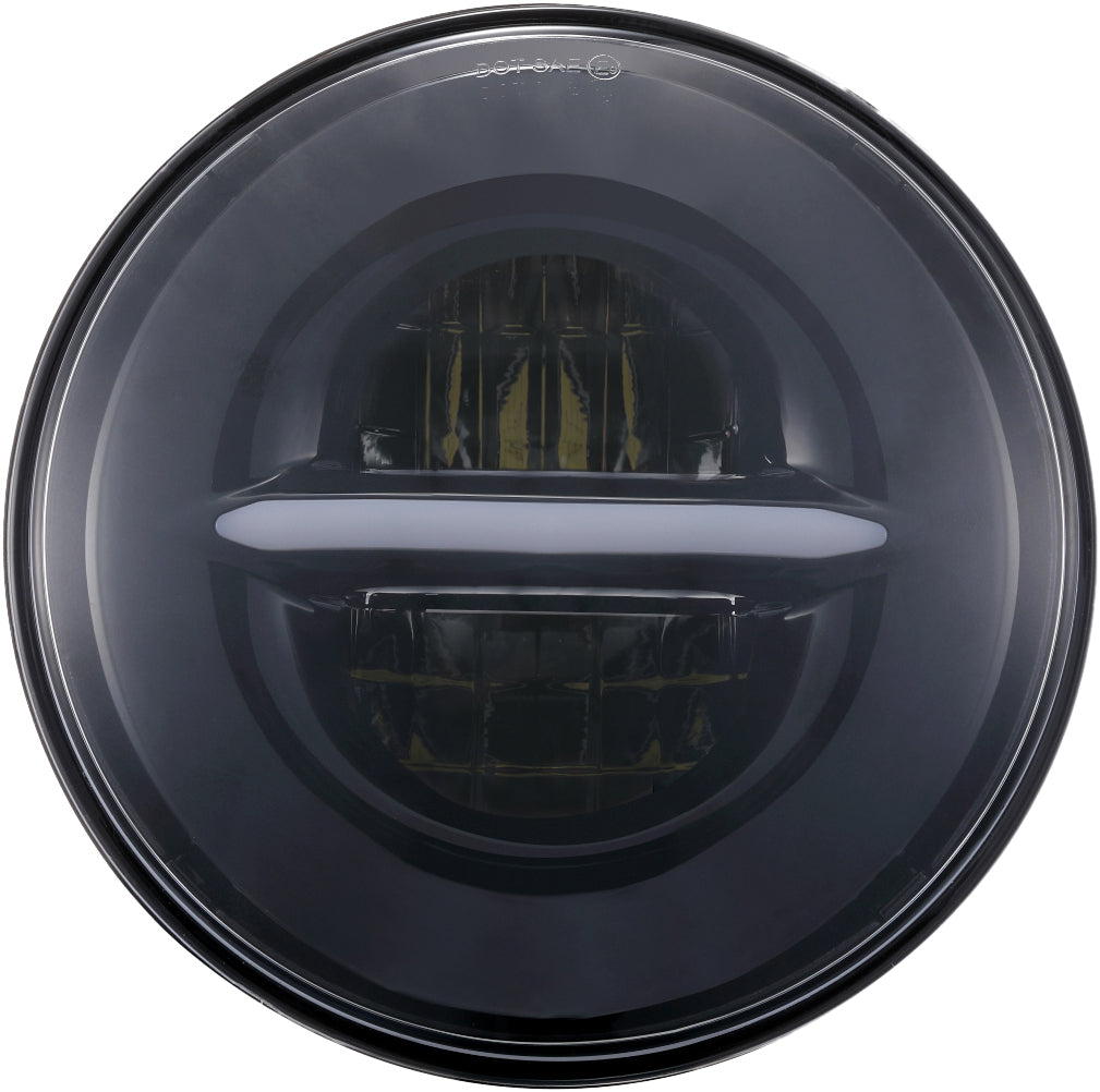 Pathfinder HD7CLB 7-Inch Classic LED Headlight with Daytime Running Lights for Harley-Davidson Motorcycles