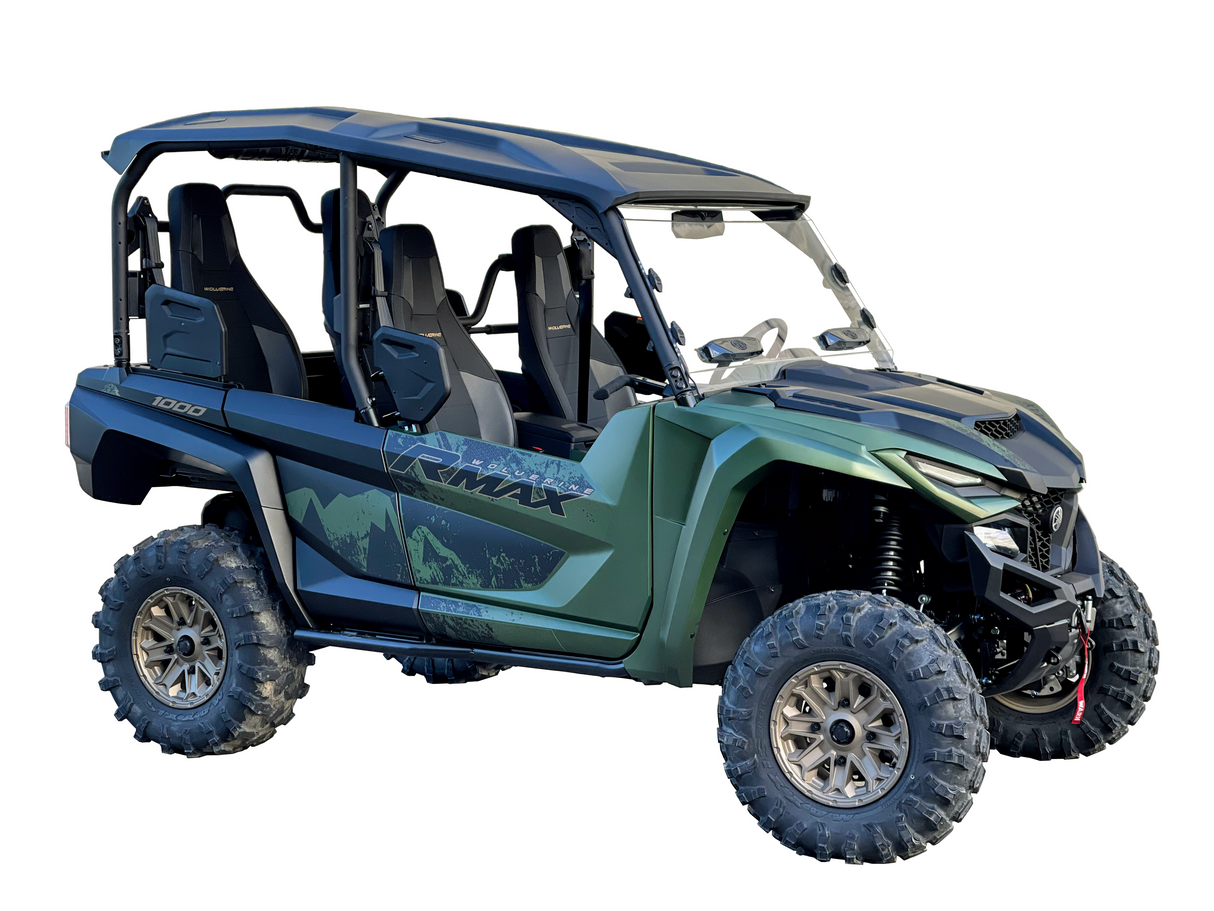 SPIKE Full Vented Hard-Coated Polycarbonate Tonneau Cover for 2021 Yamaha Wolverine RMAX2 and RMAX4 Models